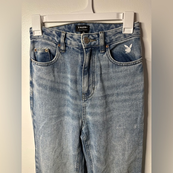 PLAYBOY Light Blue Distressed Jeans - Picture 1 of 9